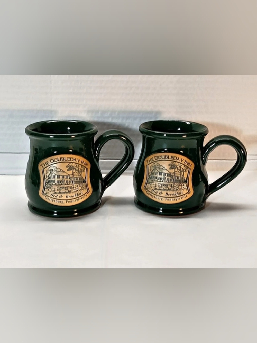 Deneen Pottery Hand Thrown Mugs (2) Doubleday Inn B&B Gettysburg, PA
